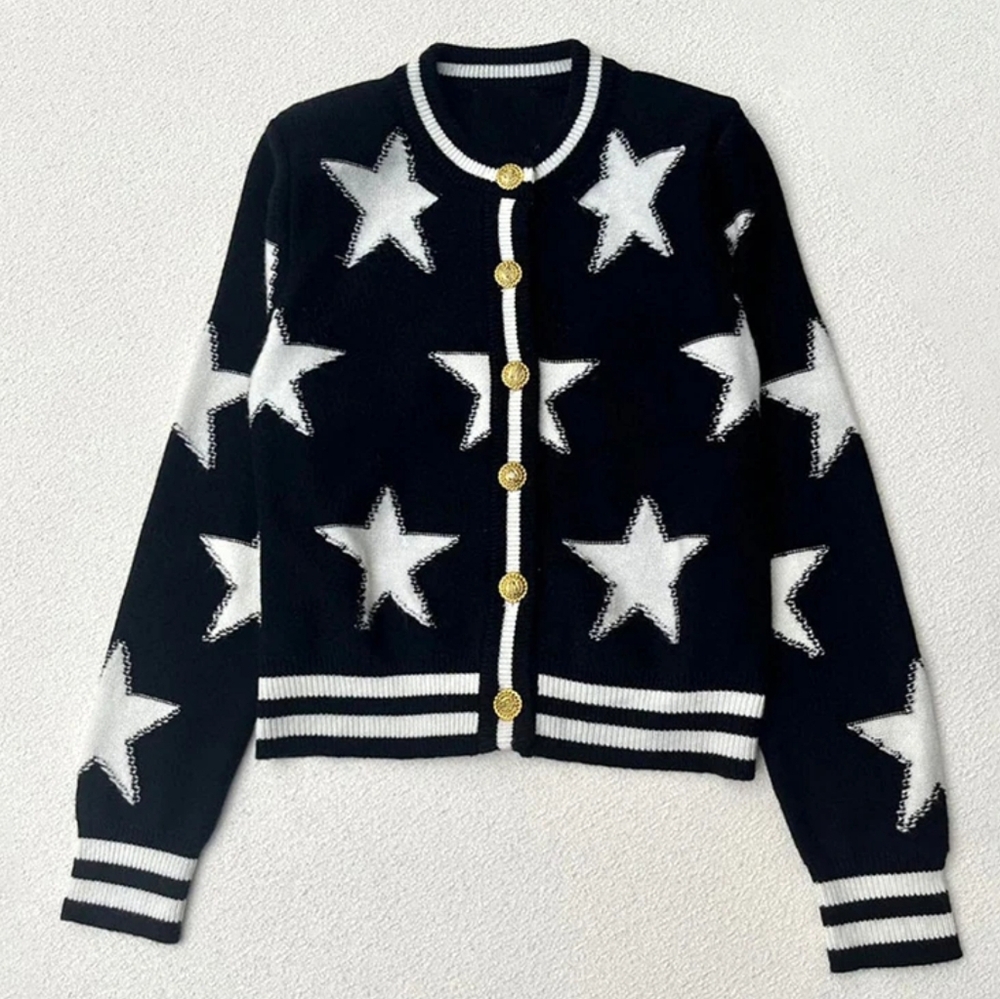 Knit Cardigan Coat Women Sweater Luxury - Picture 4 of 8